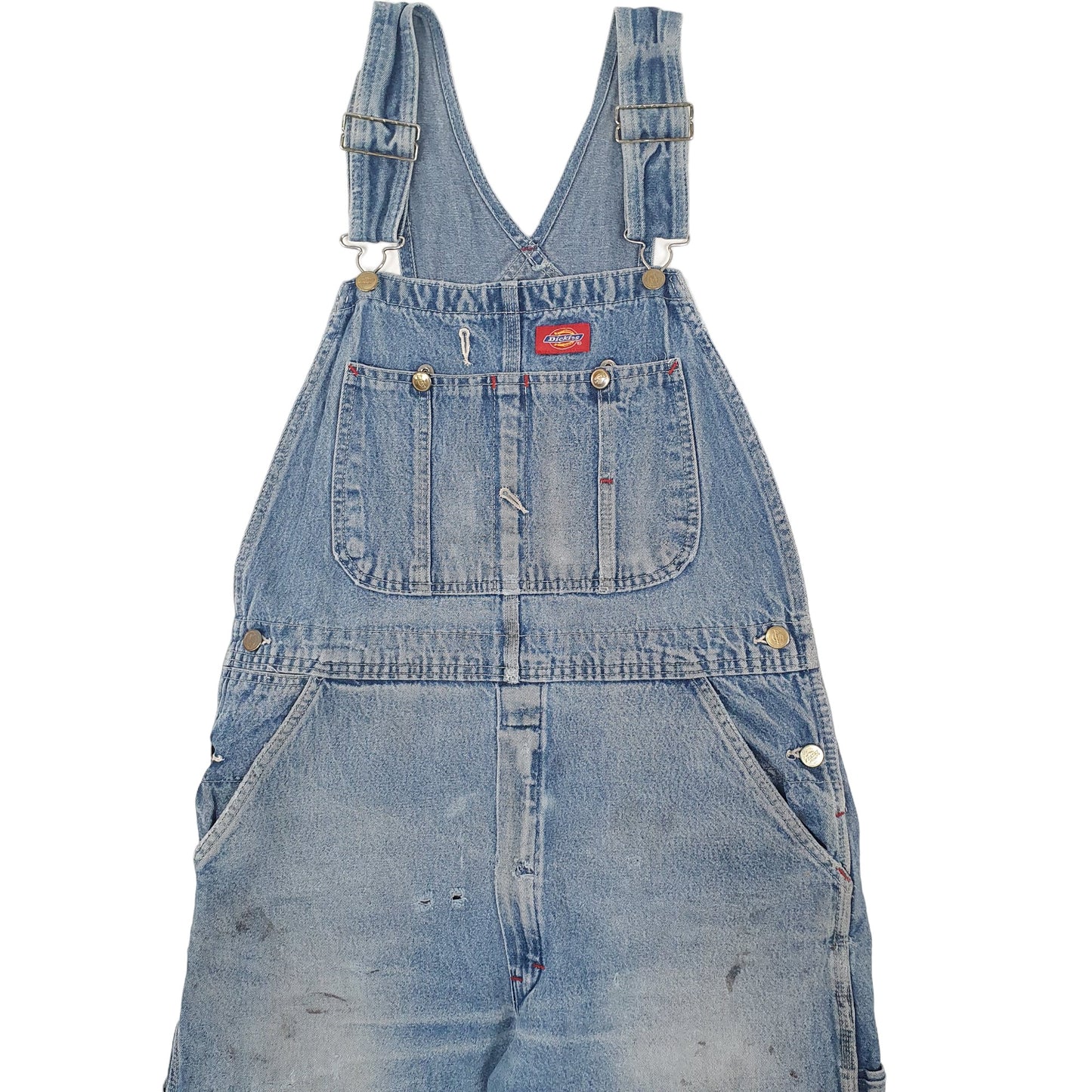 Mens Blue Dickies Denim Bib Overalls Dungaree Trousers