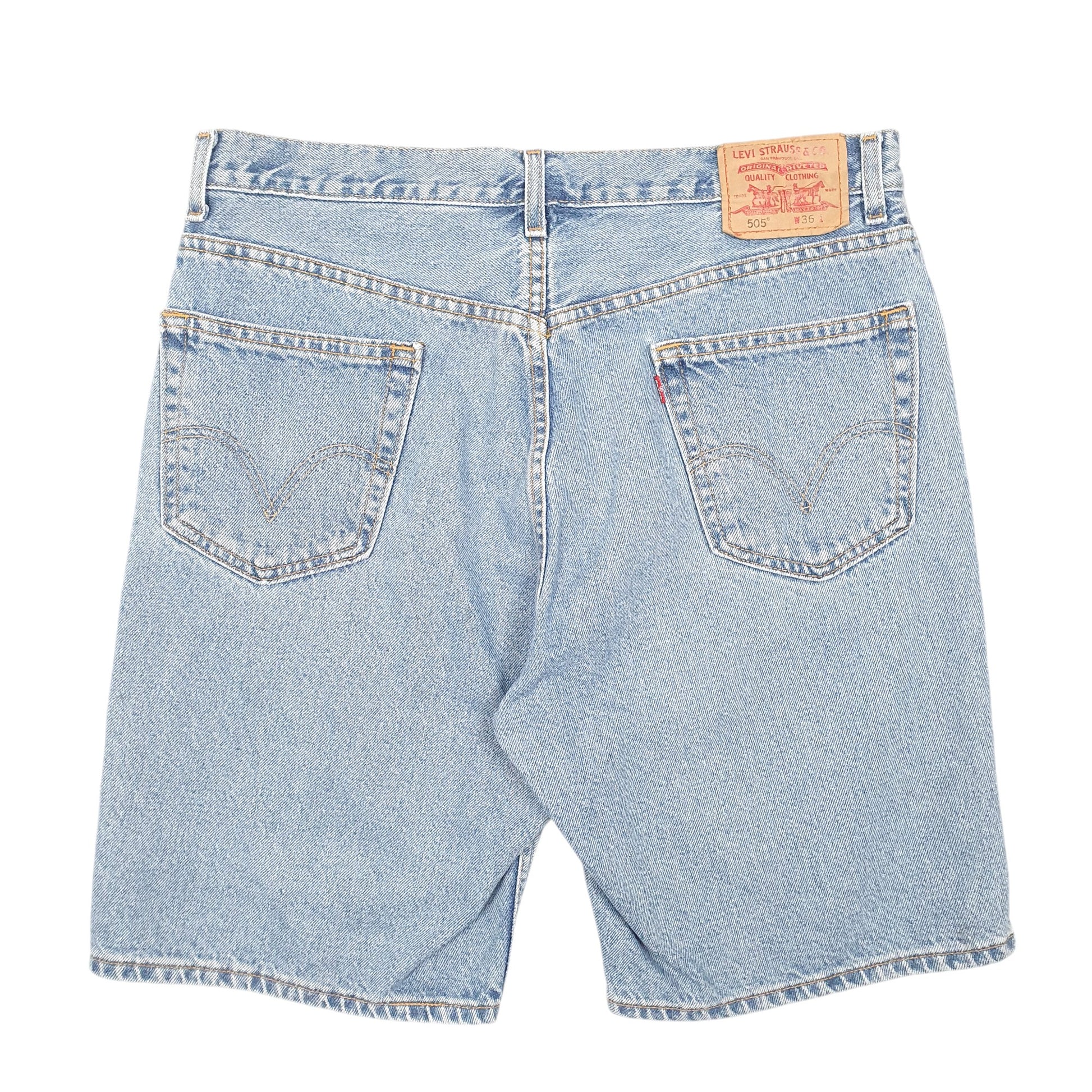 Mens Blue Levis Denim Jeans Jorts 505 Regular Denim Shorts