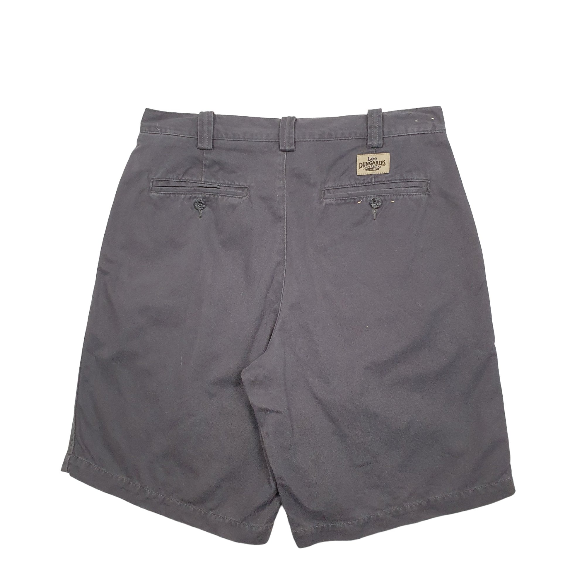 Mens Grey Lee Dungarees Chino Shorts