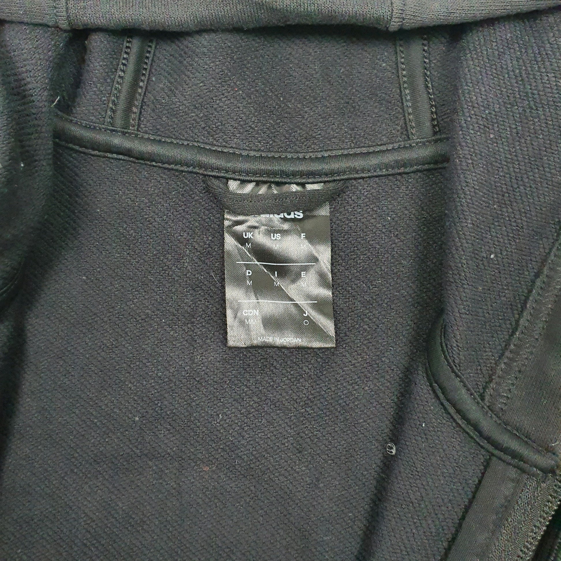 Mens Black Adidas  Full Zip Jumper