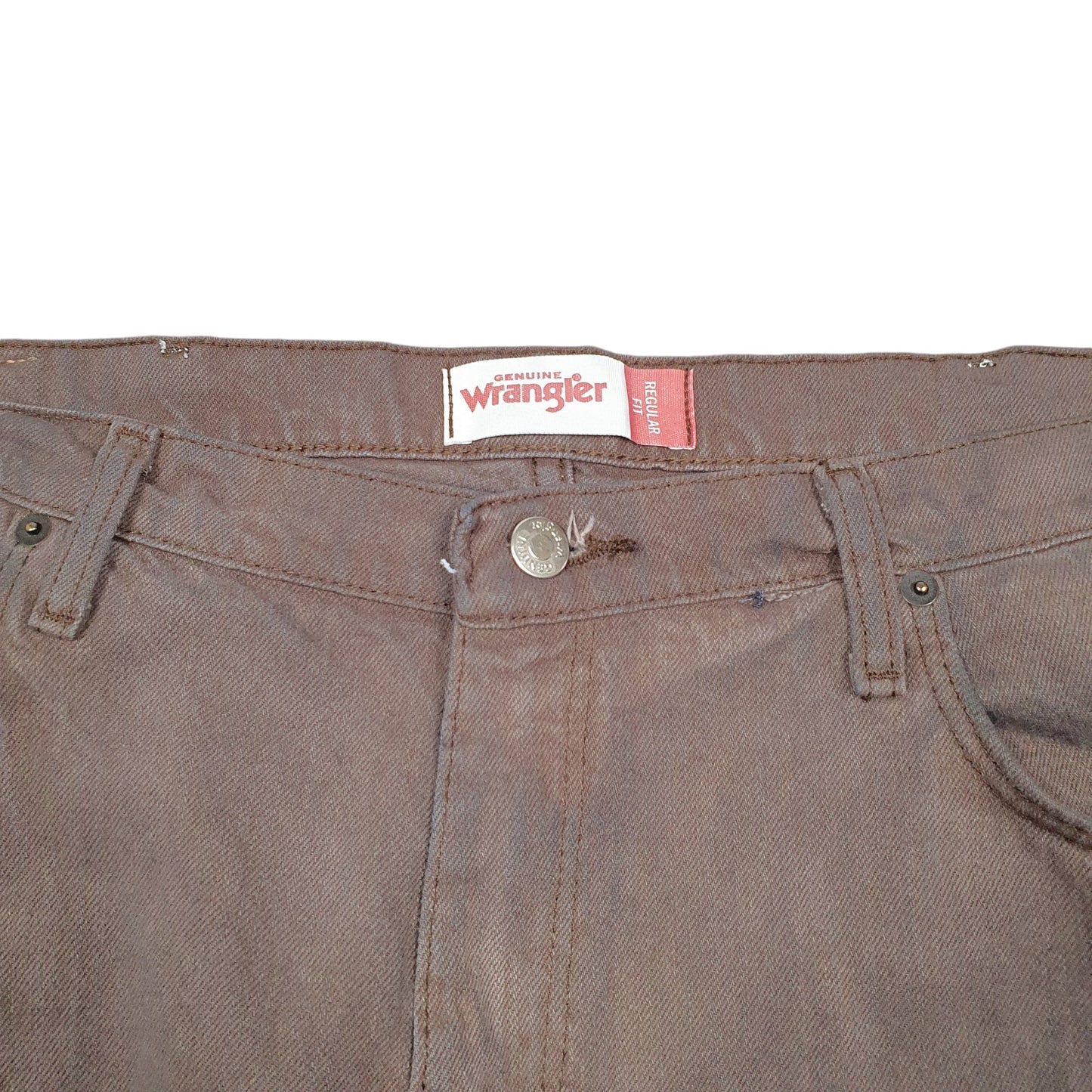 Mens Brown Wrangler  Casual JeansW40 L30