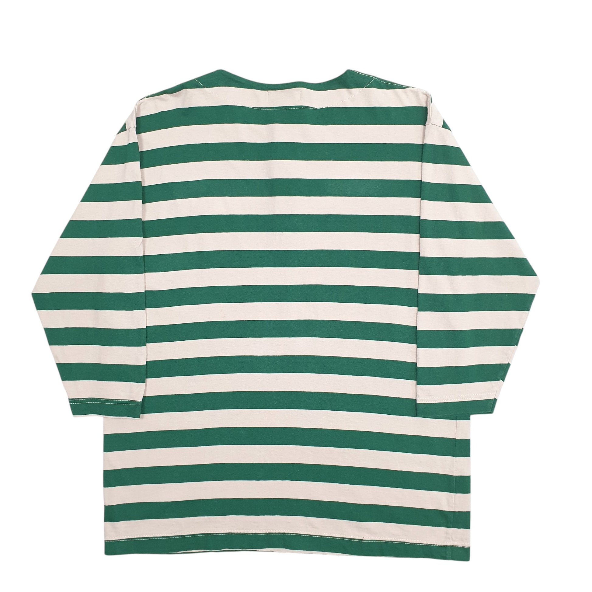 Mens Green Hugo Boss Stripes Long Sleeve T Shirt