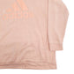 Mens Peach Adidas Spellout Hoodie Jumper