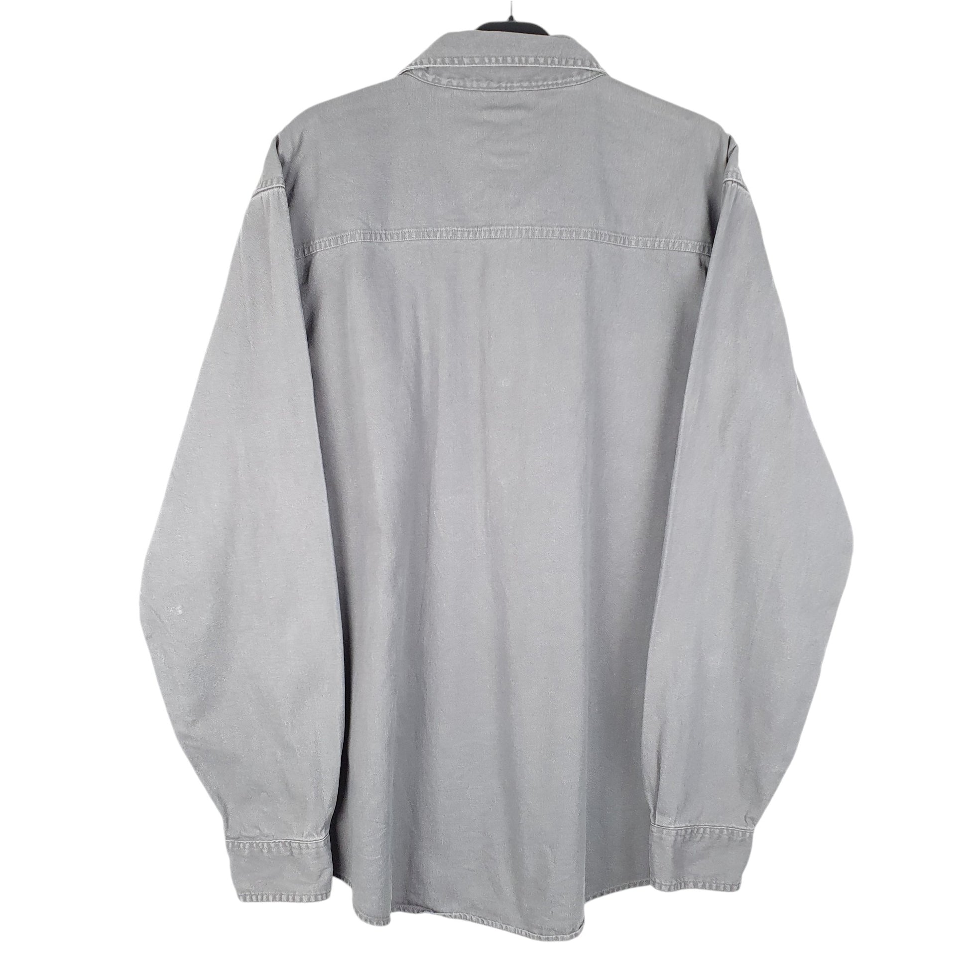 Mens Grey Levis Denim Jeans Overshirt Shacket Long Sleeve Shirt