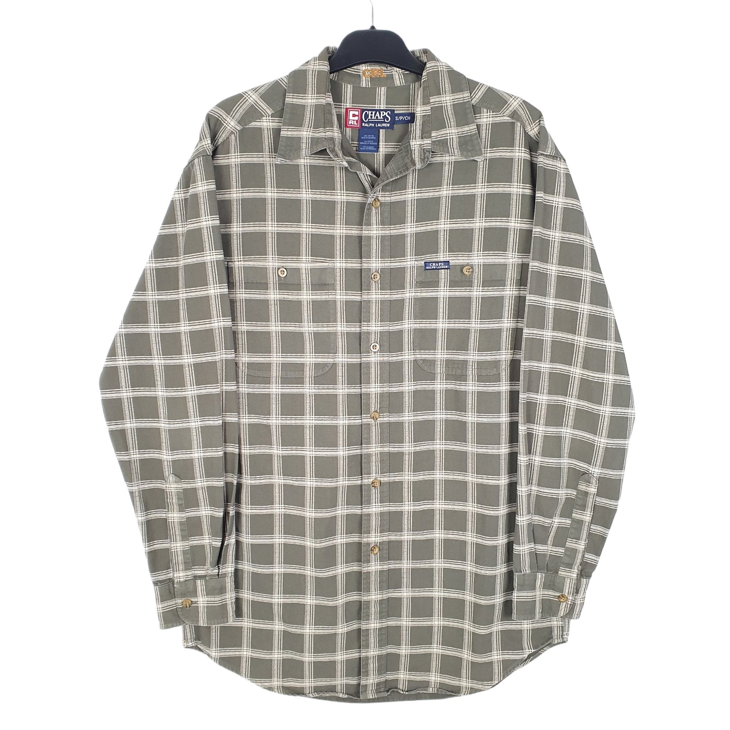 Mens Khaki Chaps Heavy Overshirt Long Sleeve Shirt