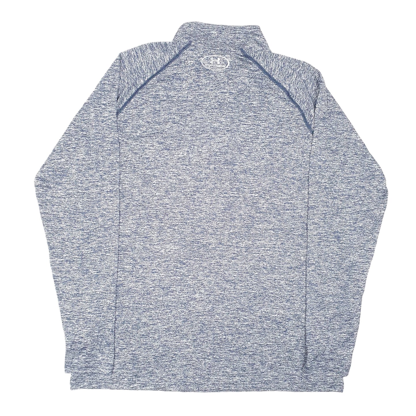 Mens Grey Under Armour Workout Gym Heatgear Quarter Zip Jumper