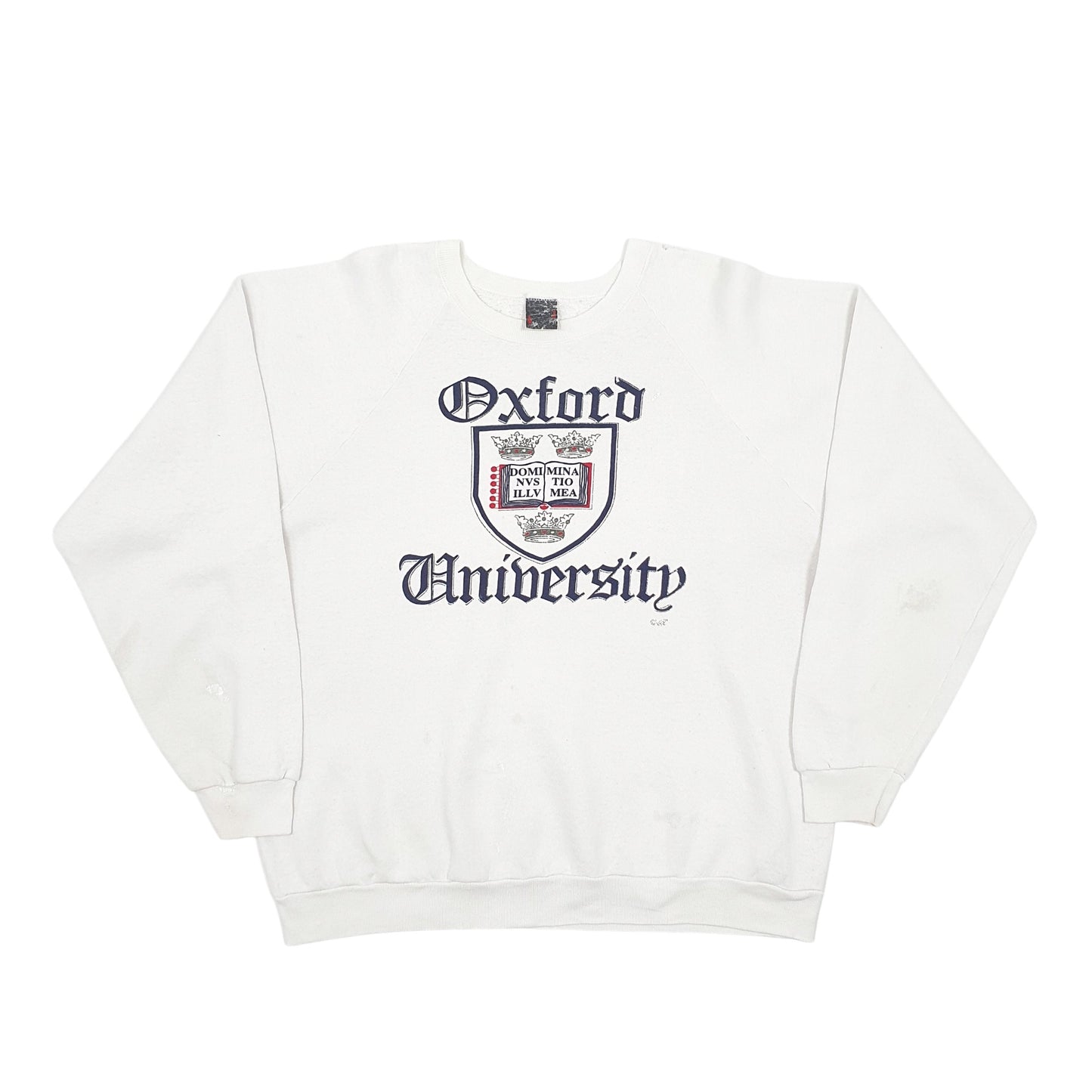 Mens White Unbranded Vintage Oxford University Crewneck Jumper