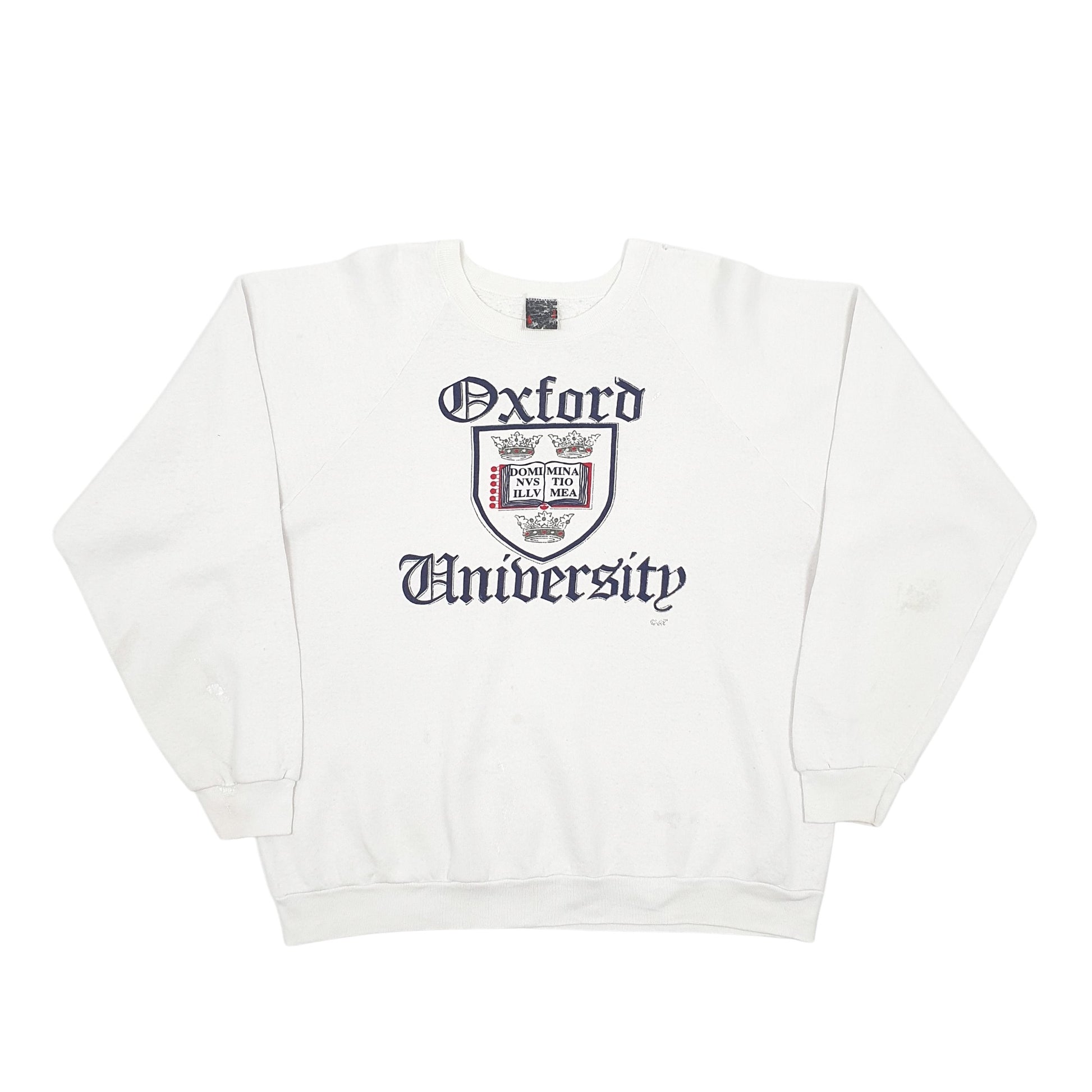 Mens White Unbranded Vintage Oxford University Crewneck Jumper