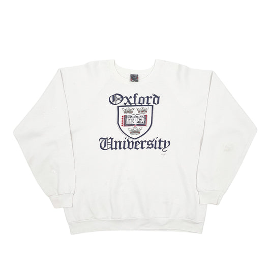 Mens White Unbranded Vintage Oxford University Crewneck Jumper