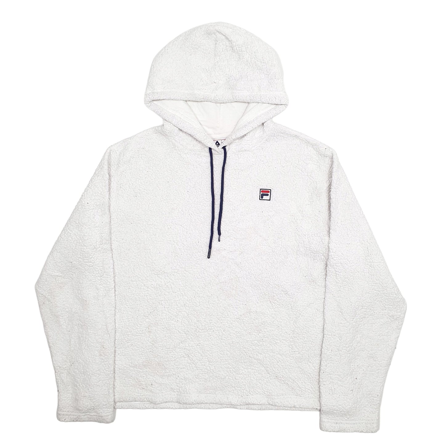 Womens White Fila  Hoodie Jumper
