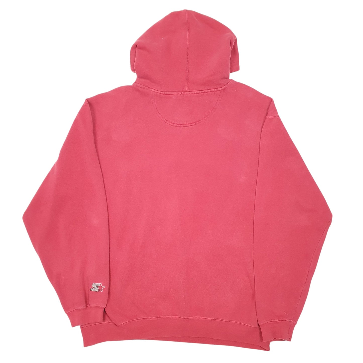 Mens Red Starter Arkansas USA Spellout Hoodie Jumper