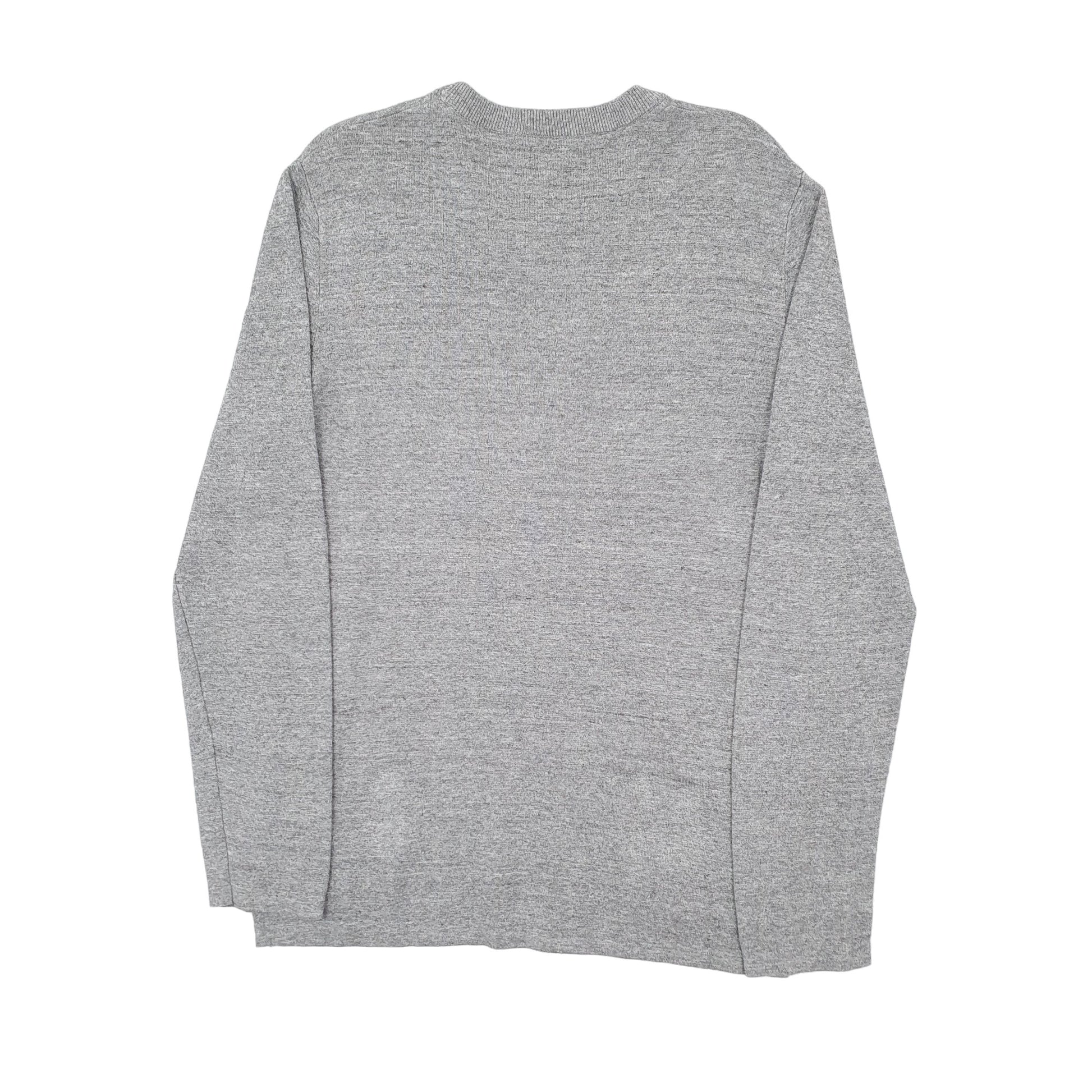 Mens Grey H&M Lightweight Crewneck Jumper