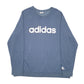 Womens Navy Adidas Spellout Crewneck Jumper