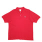Mens Red Lacoste  Short Sleeve Polo Shirt