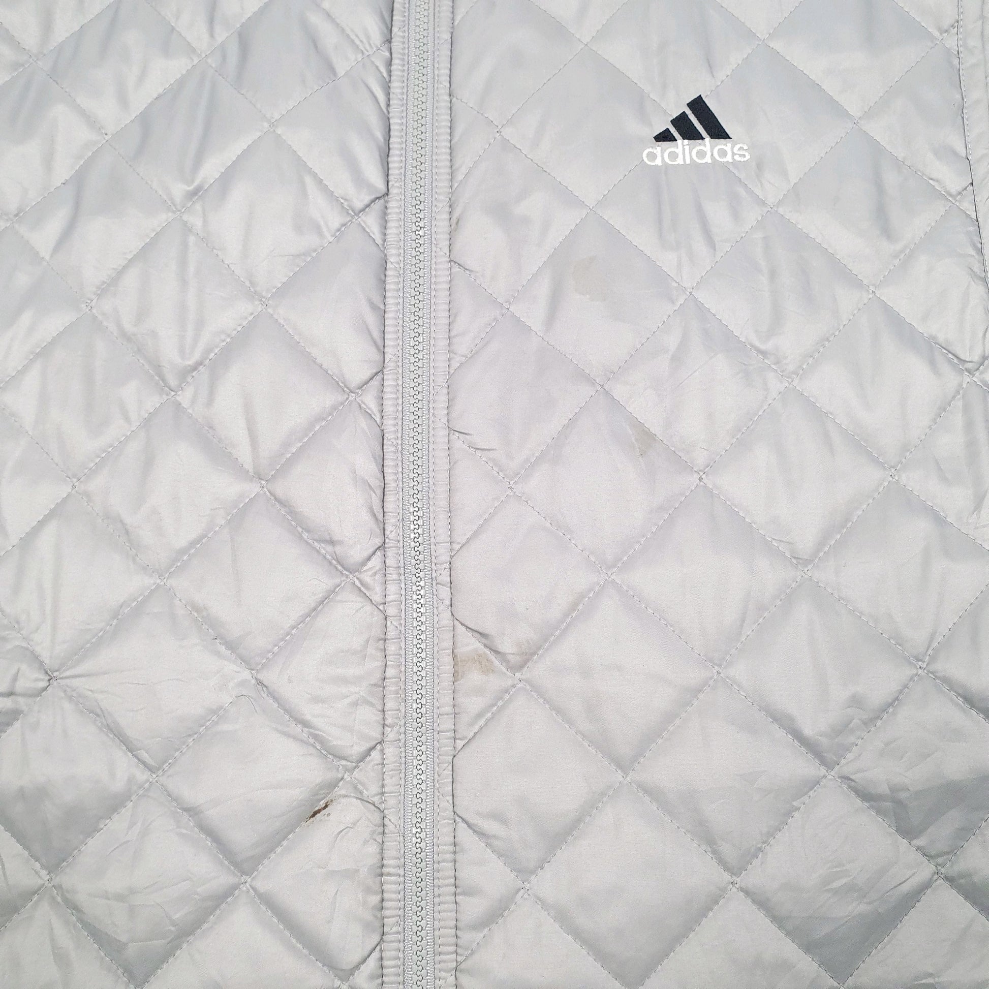 Mens Grey Adidas Quilted  Coat