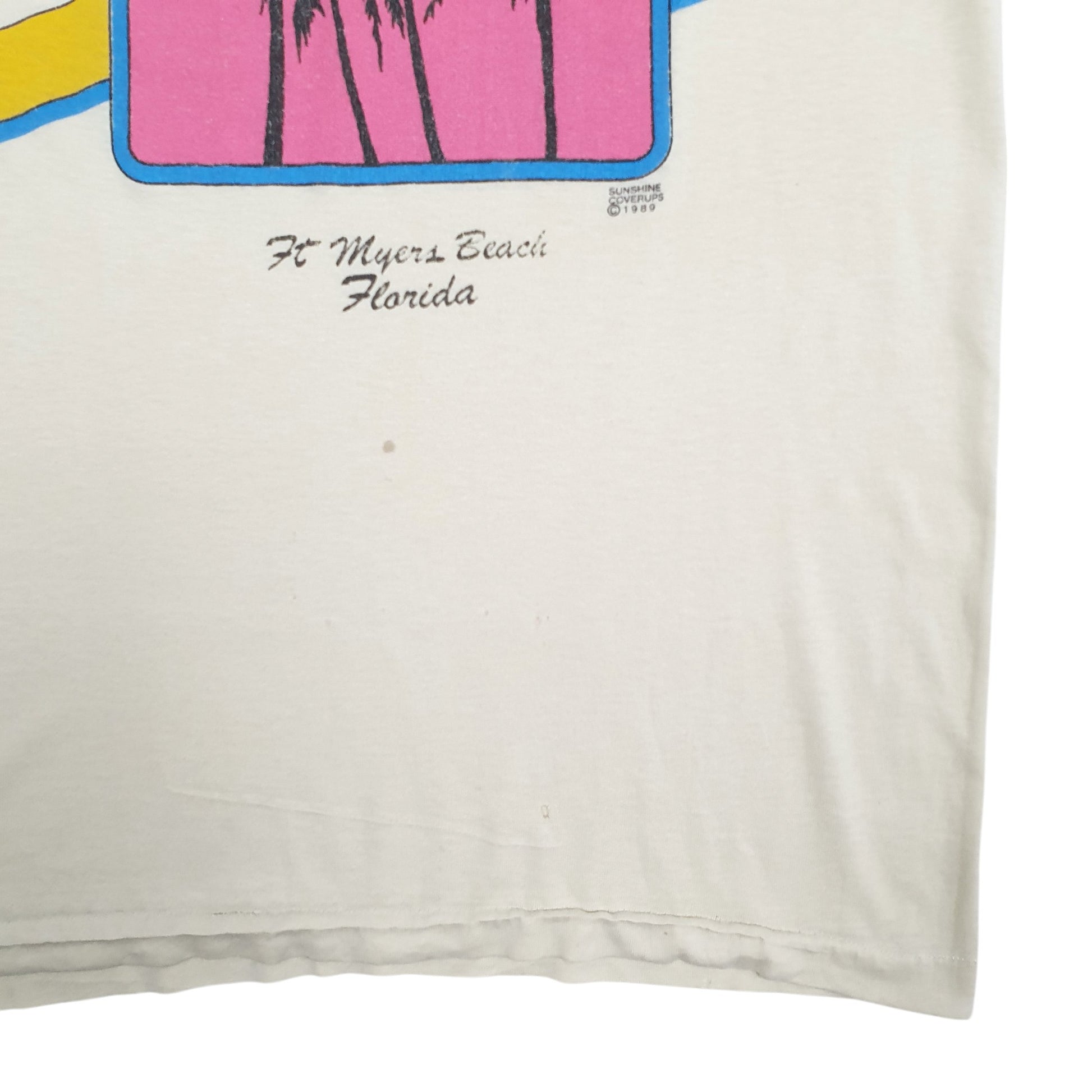 Womens Yellow Unbranded Single Stitch Vintage 90s Short Sleeve T Shirt