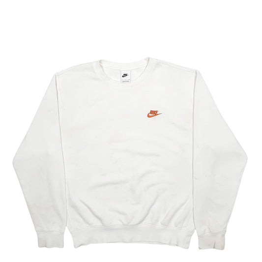 Womens White Nike  Crewneck Jumper