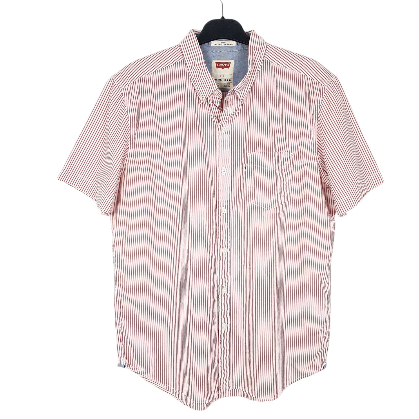 Mens White Levis  Short Sleeve Shirt