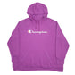 Womens Purple Champion Spellout Hoodie Jumper