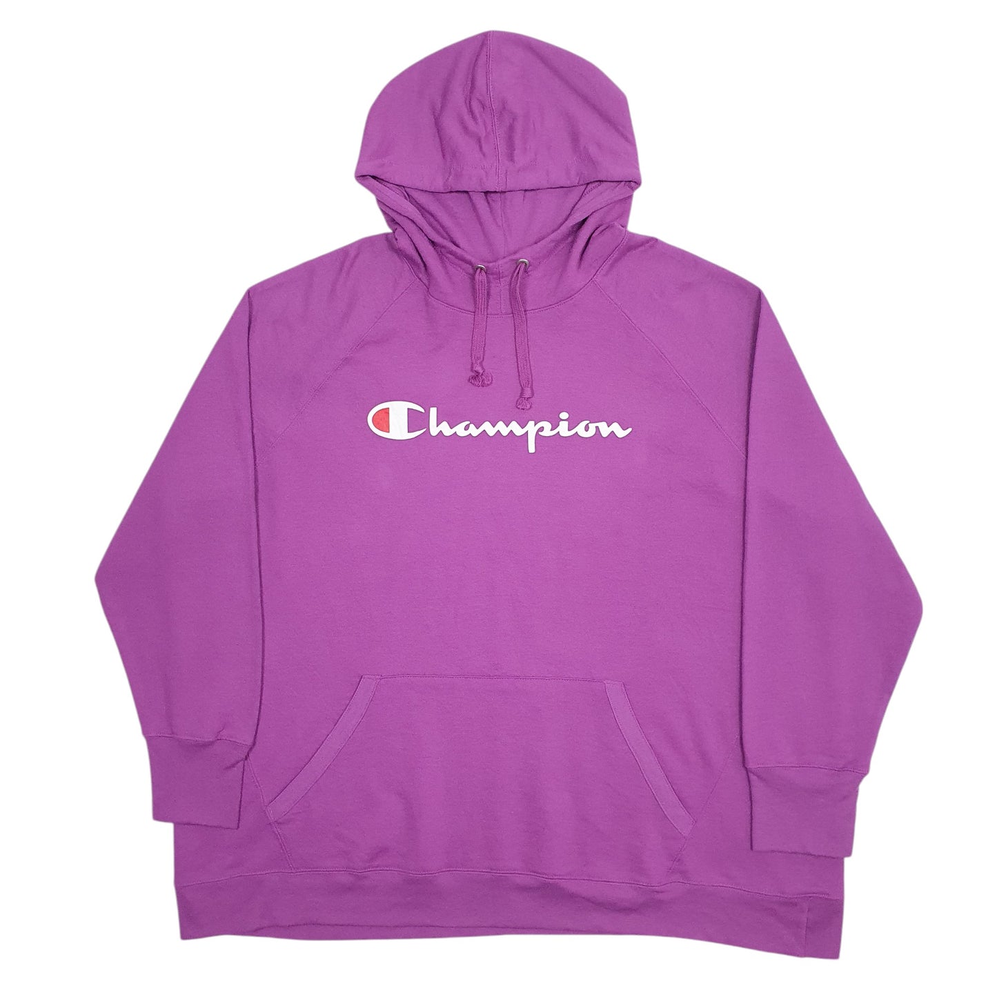 Womens Purple Champion Spellout Hoodie Jumper