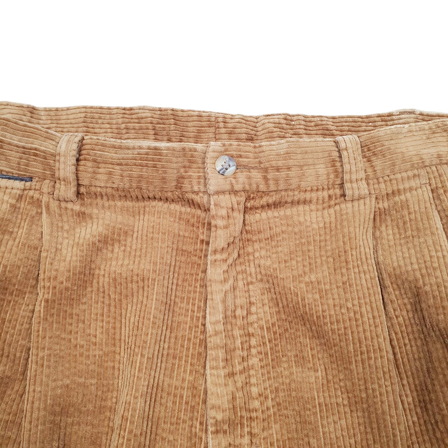 Mens Tan Timberland Double Pleated Weather Gear Corduroy Trousers