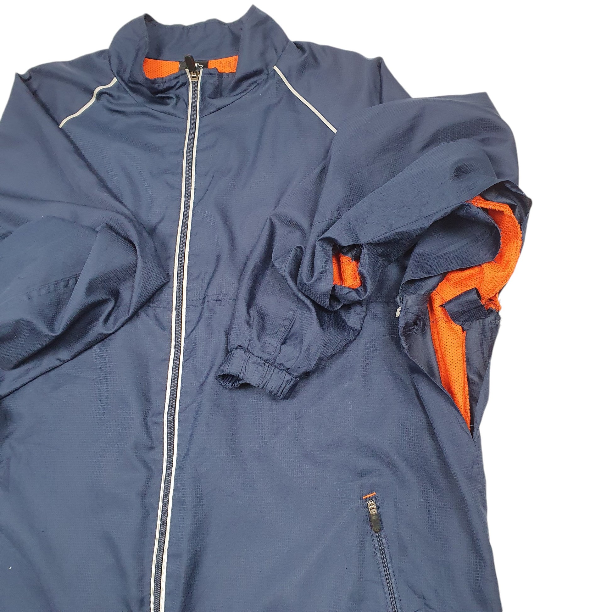 Mens Navy Starter  Full Zip Coat