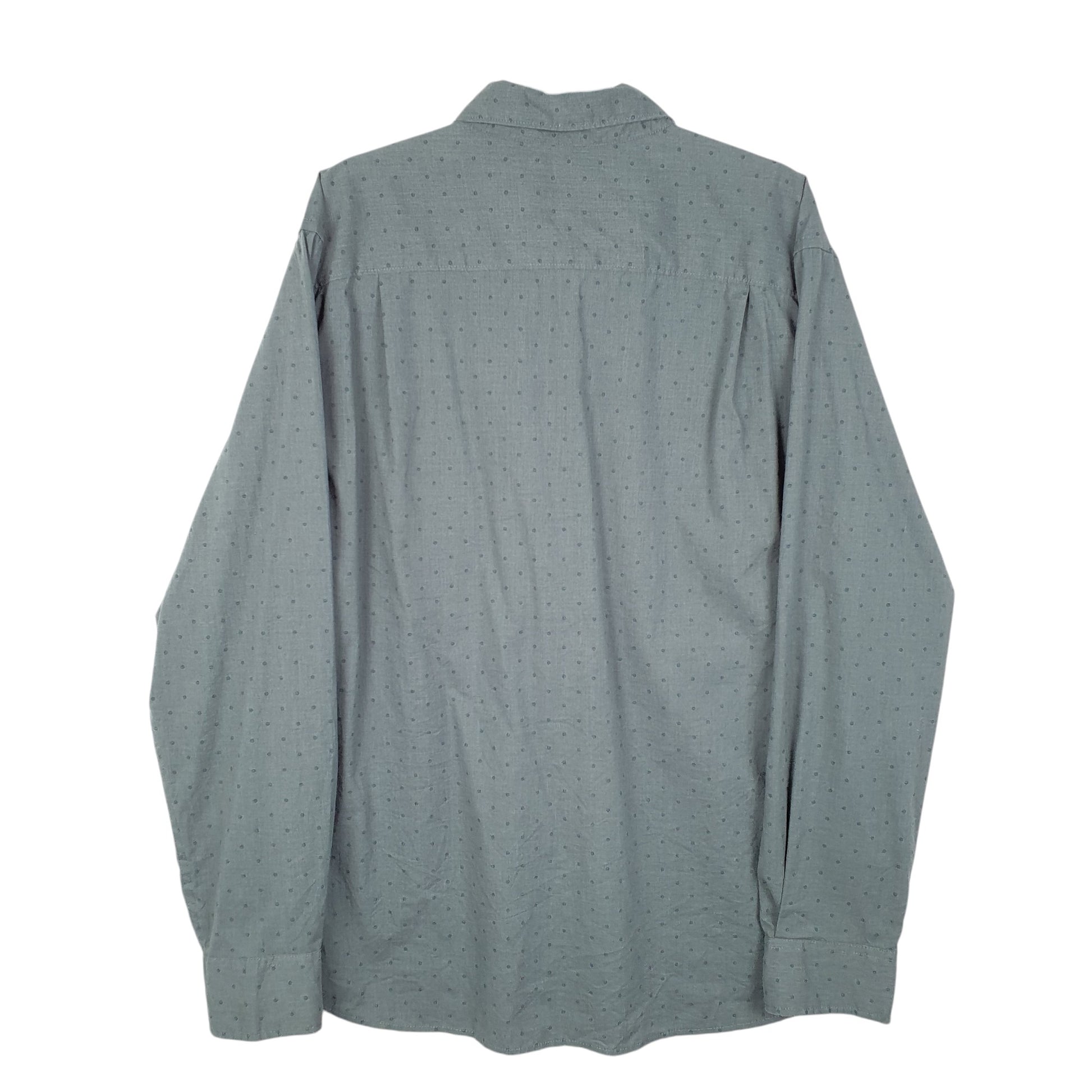 Mens Green Sonoma Polka Dot Long Sleeve Shirt