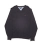 Mens Black Tommy Hilfiger Knit Crewneck Jumper