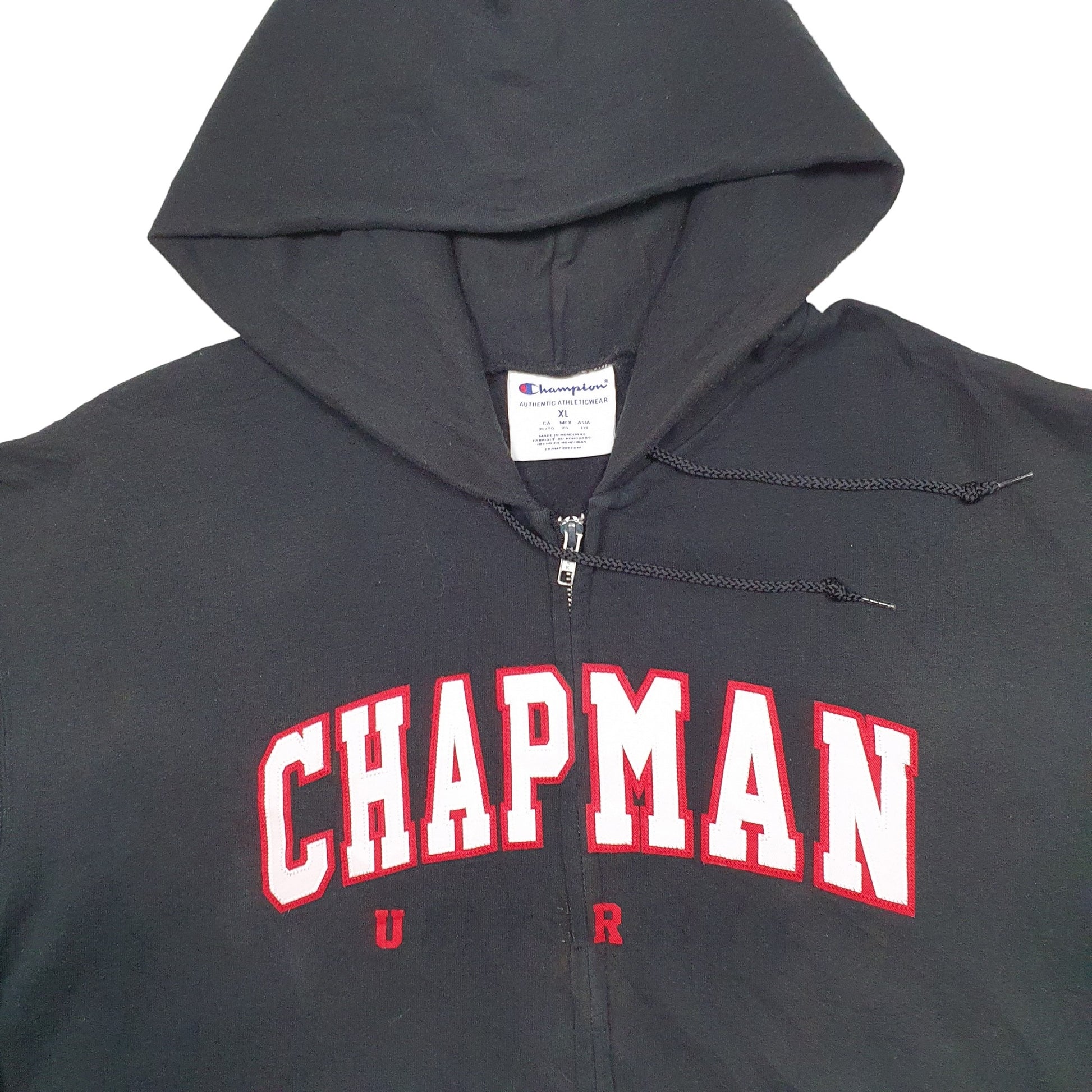Mens Black Champion Chapman USA College Hoodie Jumper