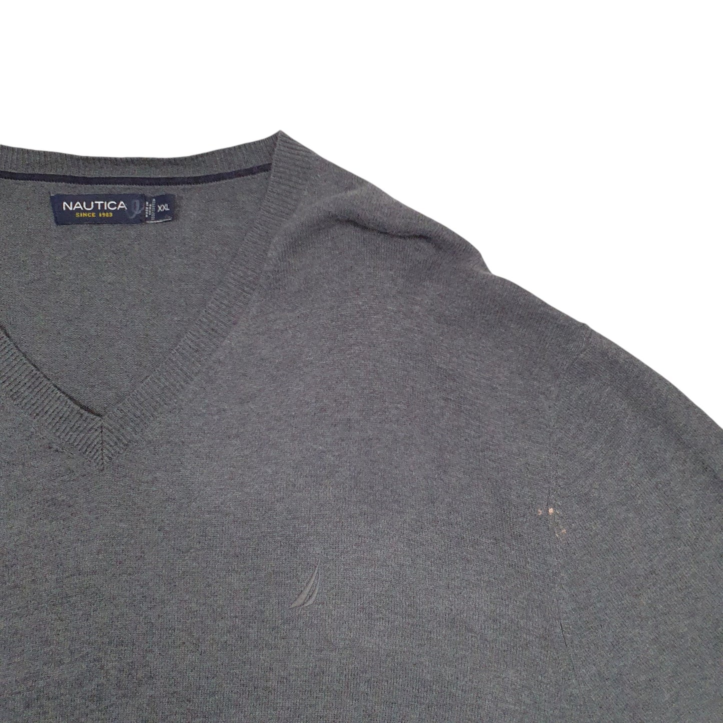 Mens Grey Nautica Knit Crewneck Jumper