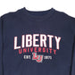 Womens Navy Champion Crop Top Reverse Weave Liberty University Crewneck Jumper