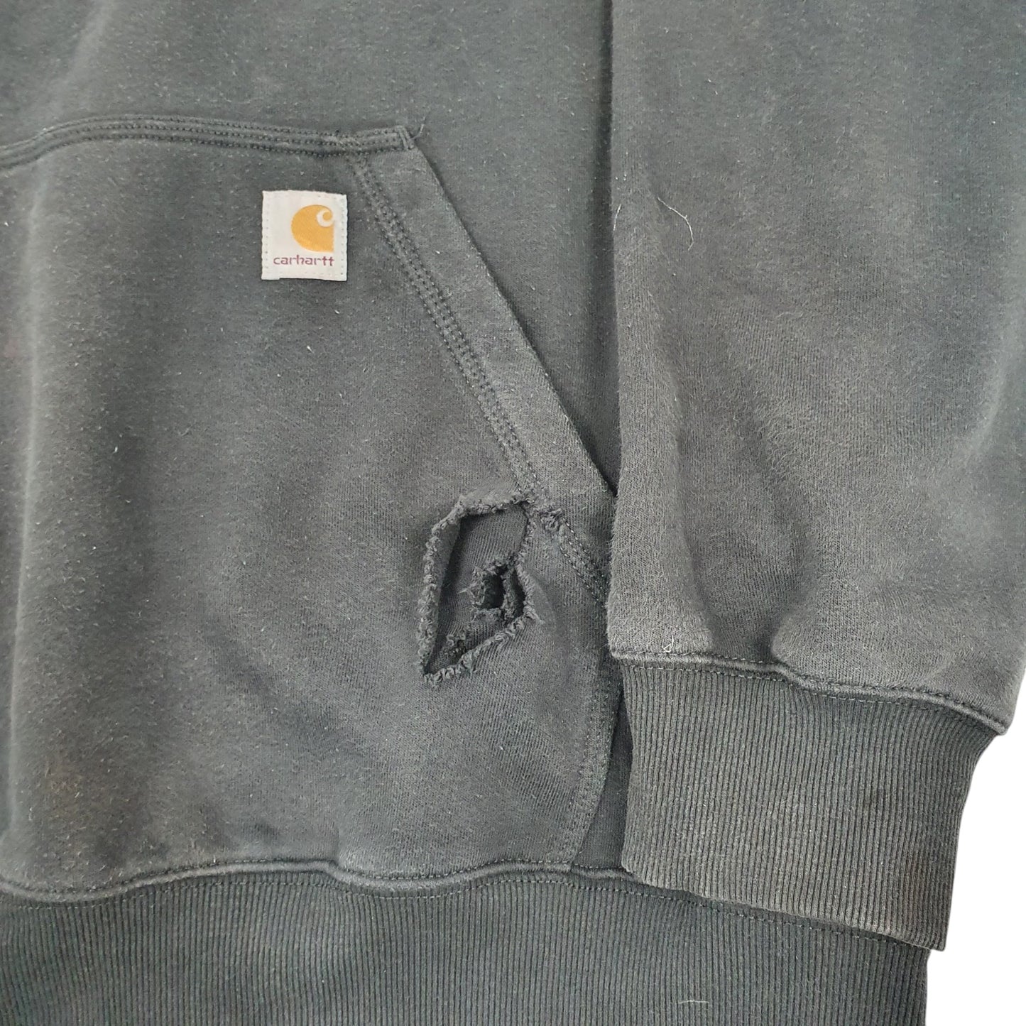 Mens Black Carhartt Chevron Rain Defender Hoodie Jumper