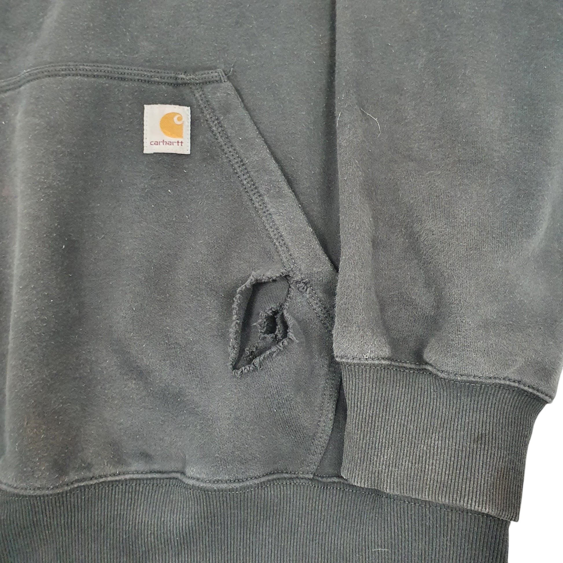 Mens Black Carhartt Chevron Rain Defender Hoodie Jumper