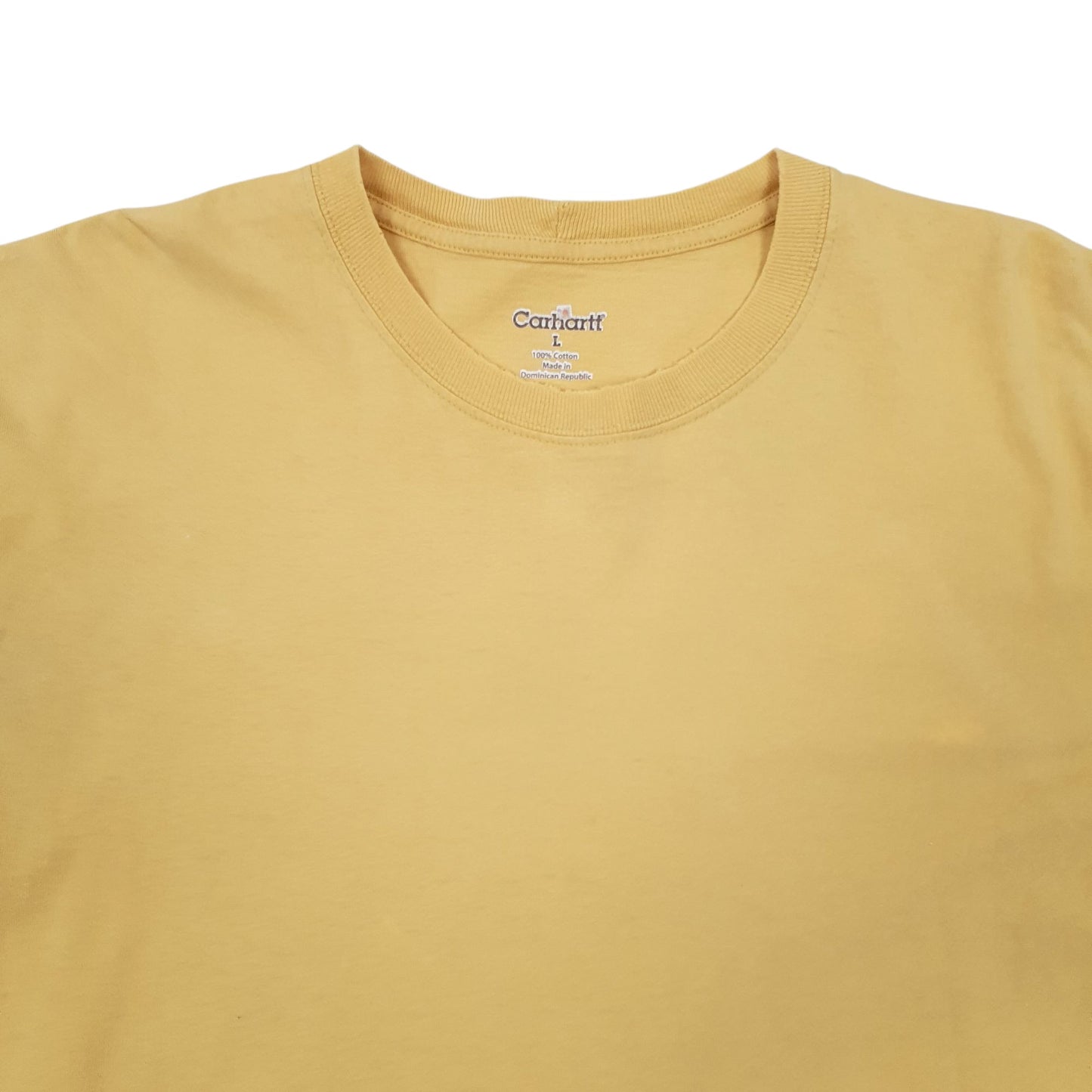 Mens Yellow Carhartt  Long Sleeve T Shirt