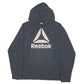 Mens Black Reebok Spellout Hoodie Jumper