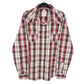 Mens Burgundy Levis Western Modern Cowboy Snap Button Long Sleeve Shirt
