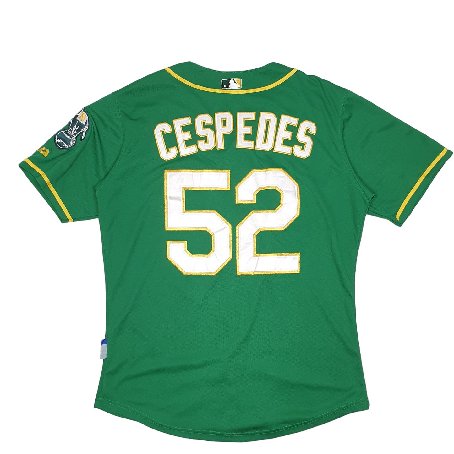 Mens Green Majestic MLB Baseball Jersey Oakland Athletics USA Short Sleeve T Shirt