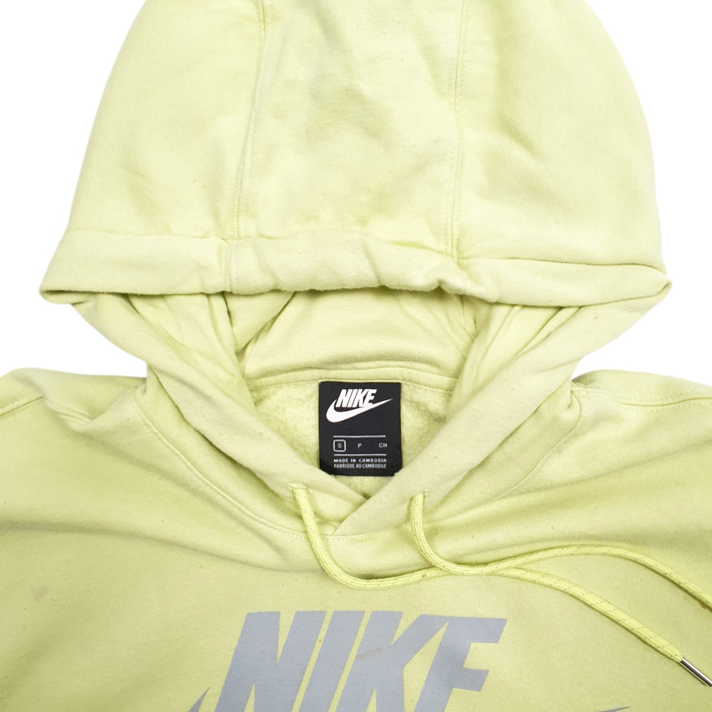 Mens Green Nike Spellout Hoodie Jumper