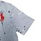 Womens Blue Polo Ralph Lauren Paint Splatter Short Sleeve T Shirt