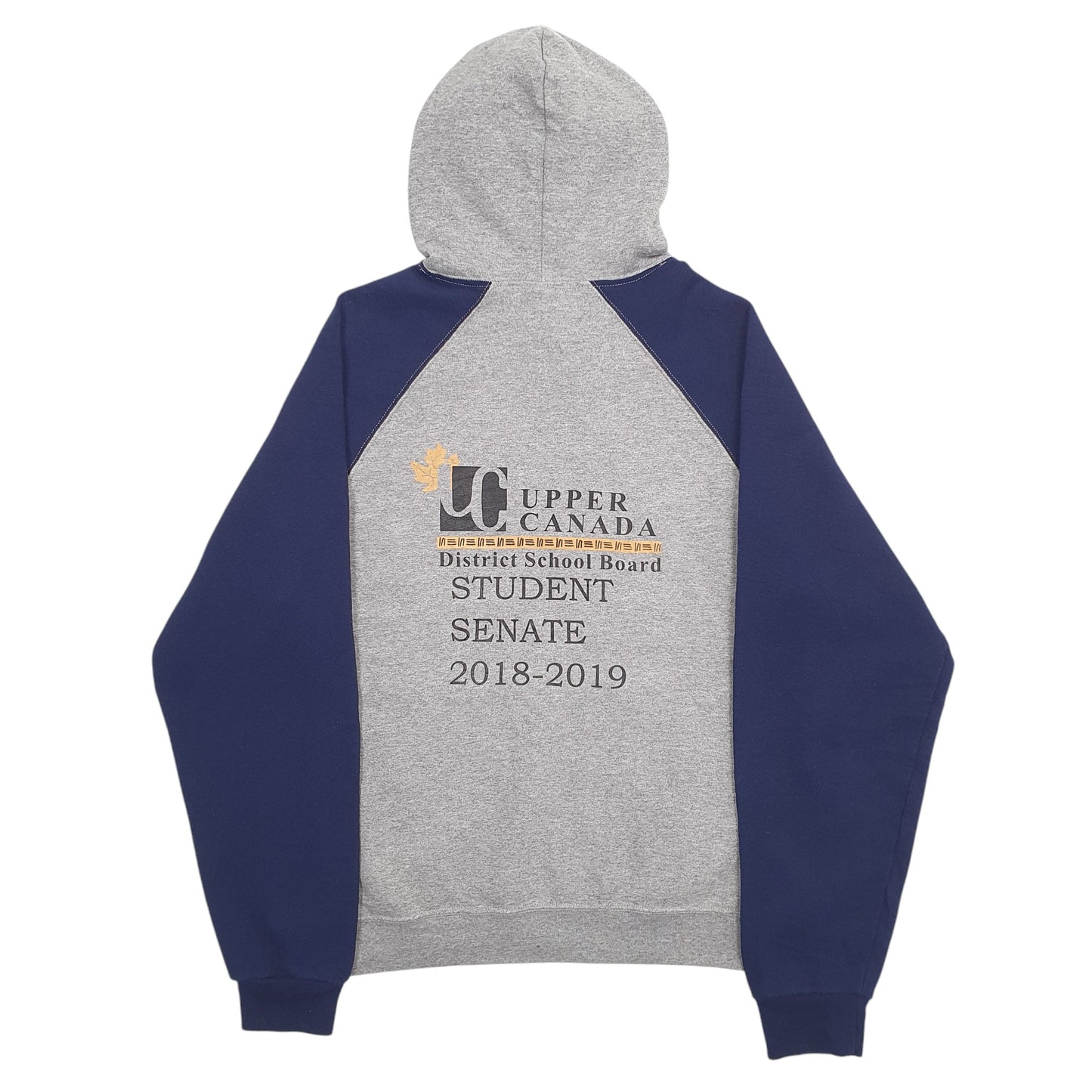 Mens Grey Jerzees Canada Student Hoodie Jumper