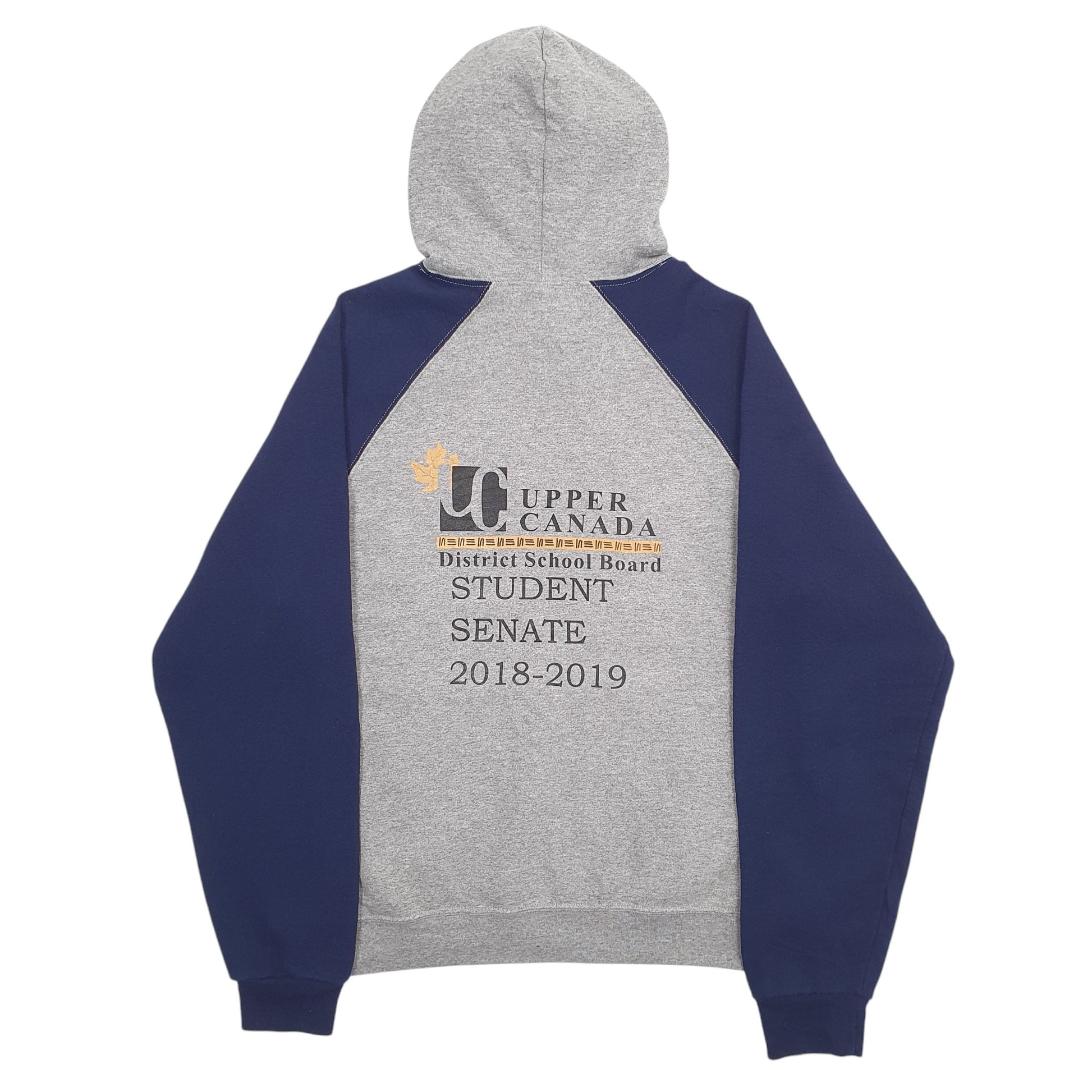 Mens Grey Jerzees Canada Student Hoodie Jumper