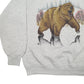 Mens Grey Jerzees Bear Made In USA Crewneck Jumper