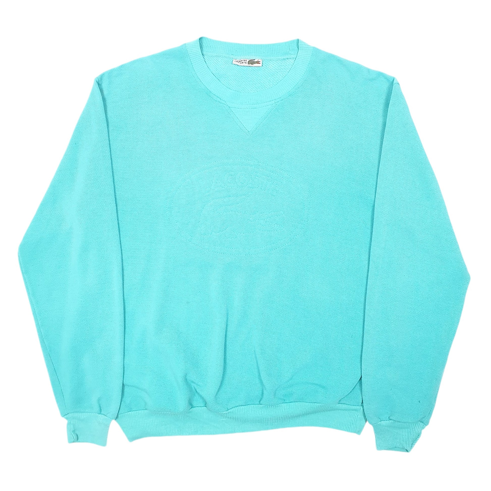 Mens Green Lacoste Spellout Crocodile Logo Chemise Vintage Crewneck Jumper