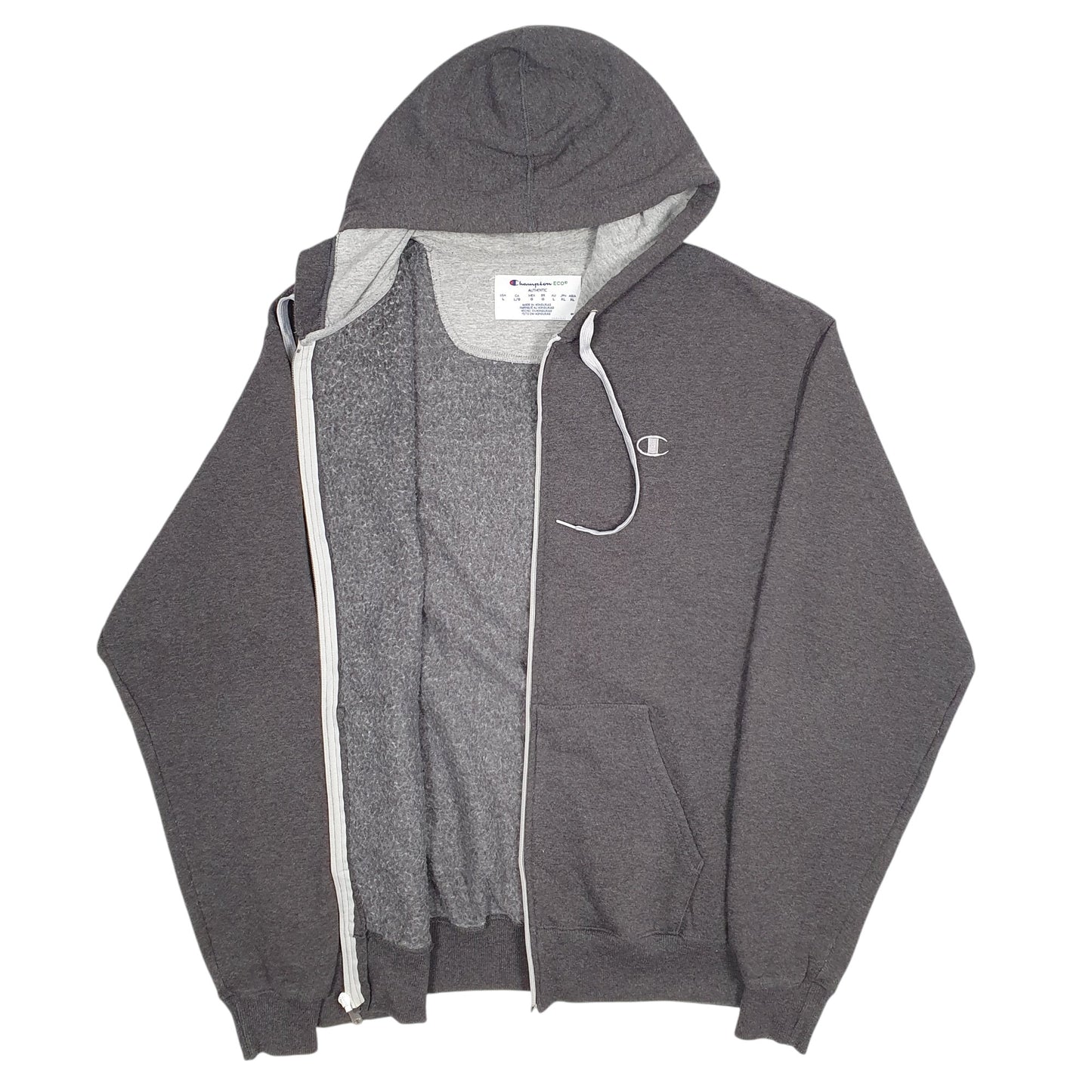 Mens Grey Champion  Full Zip Jumper