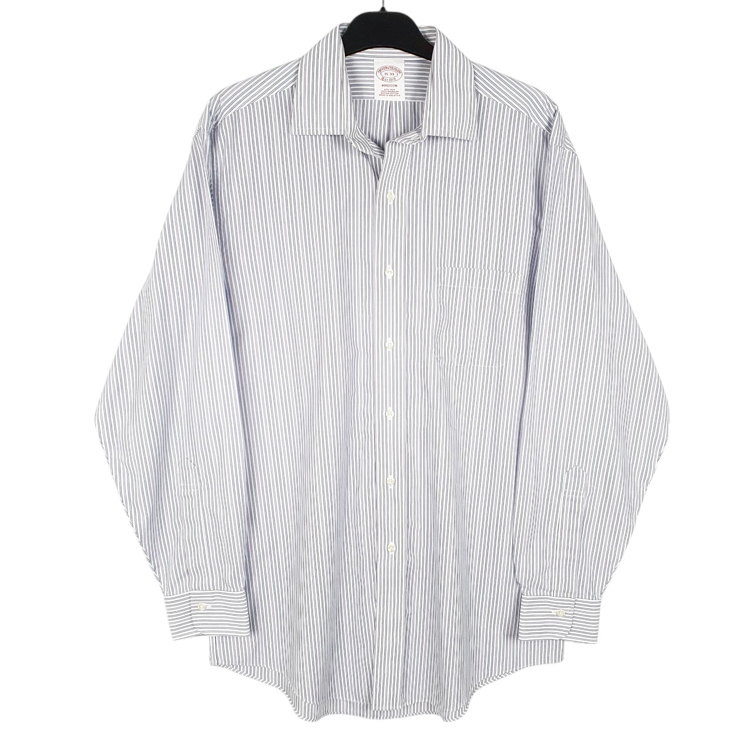 Mens White Brooks Brothers Madison Long Sleeve Shirt