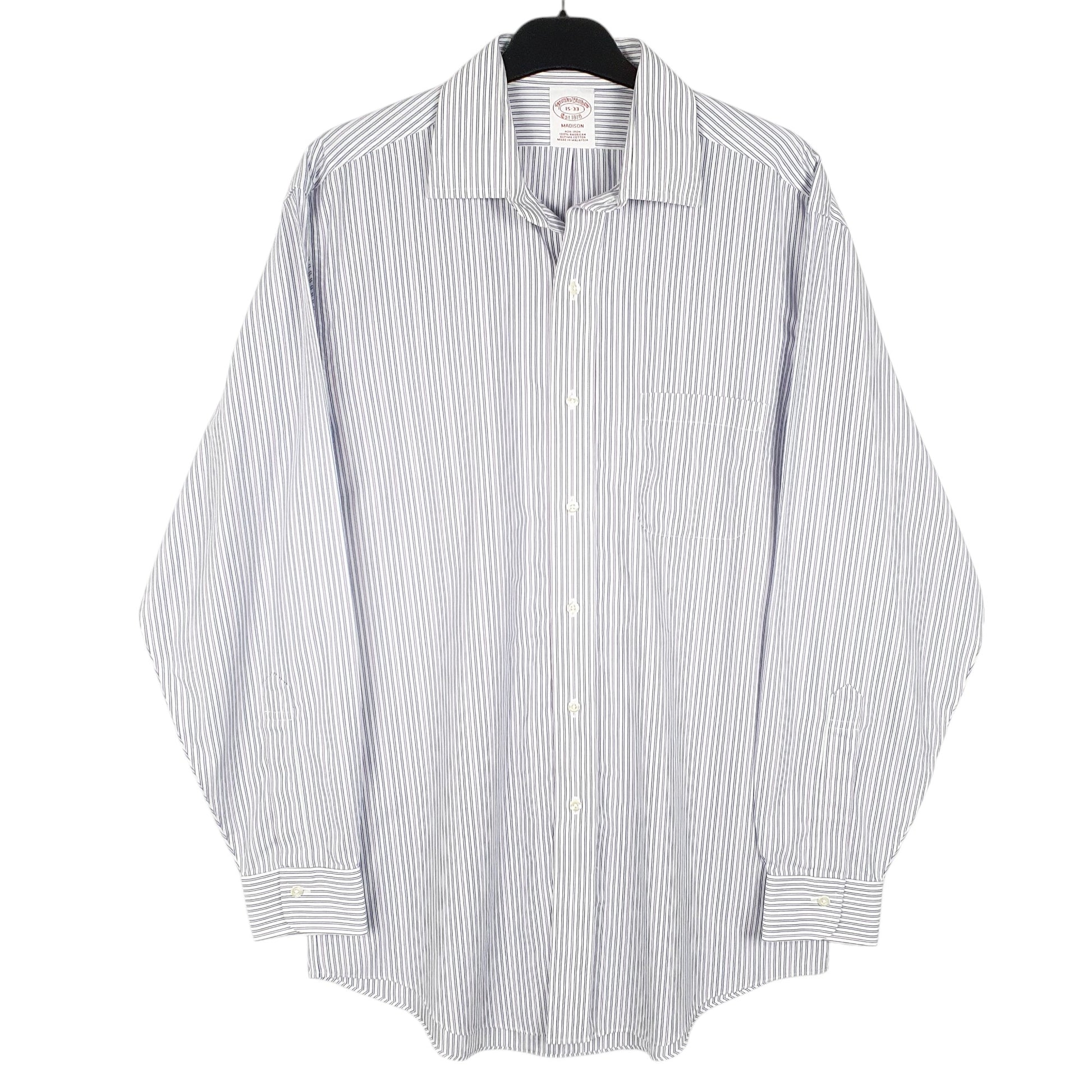 Mens White Brooks Brothers Madison Long Sleeve Shirt