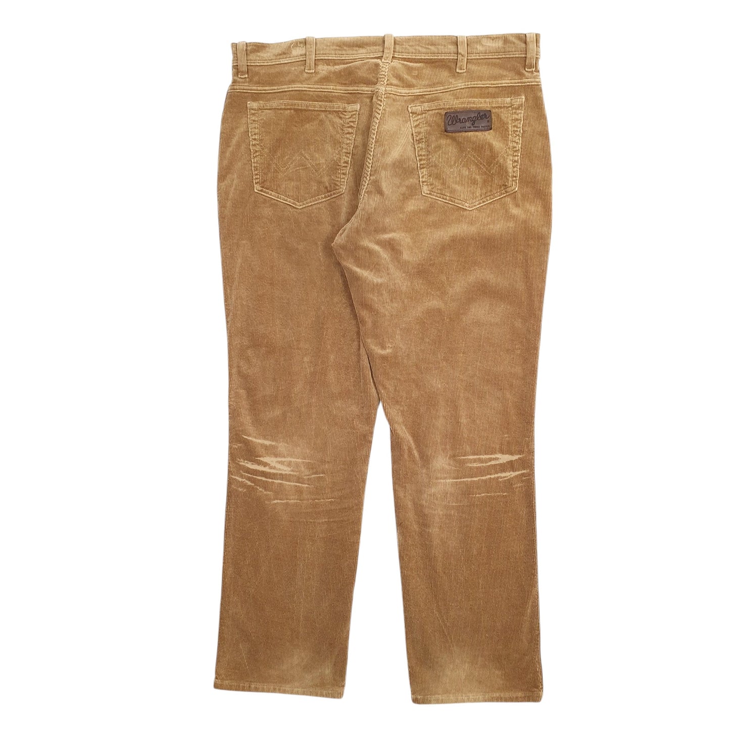 Mens Brown Wrangler Texas Stretch Corduroy Trousers