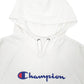 Mens White Champion Spellout Hoodie Jumper