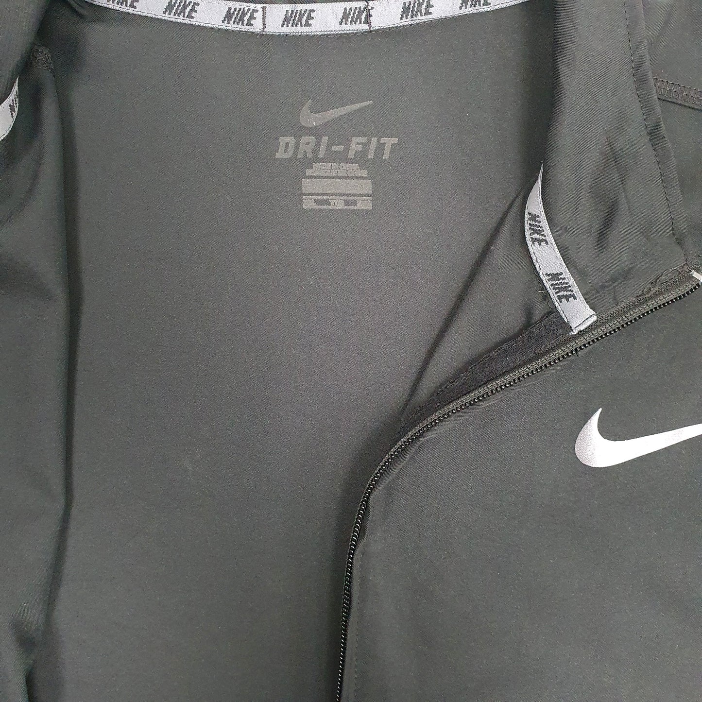 Mens Black Nike Dri Fit Running Hoodie Coat