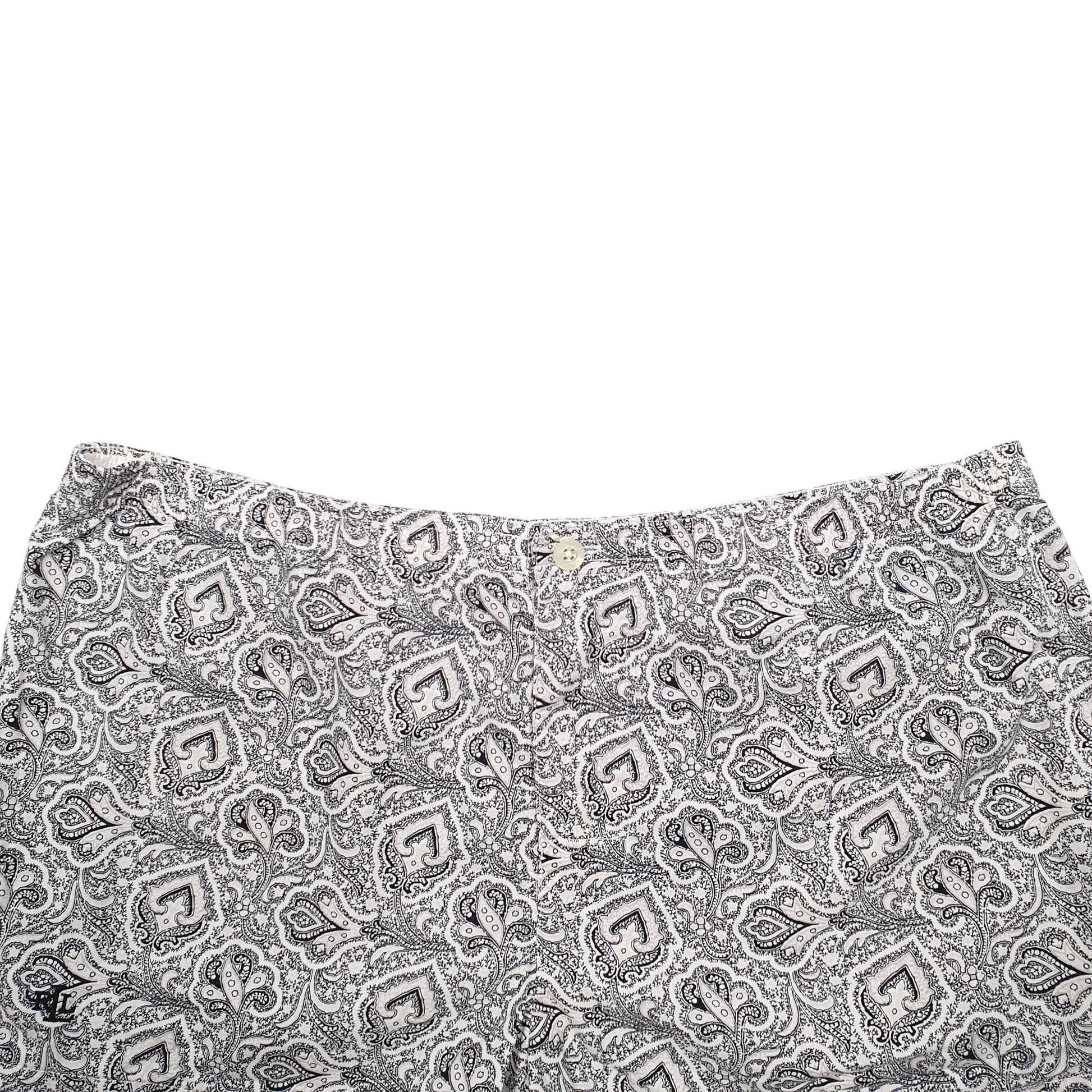 Womens Black Ralph Lauren Pattern Paisley Chino Shorts